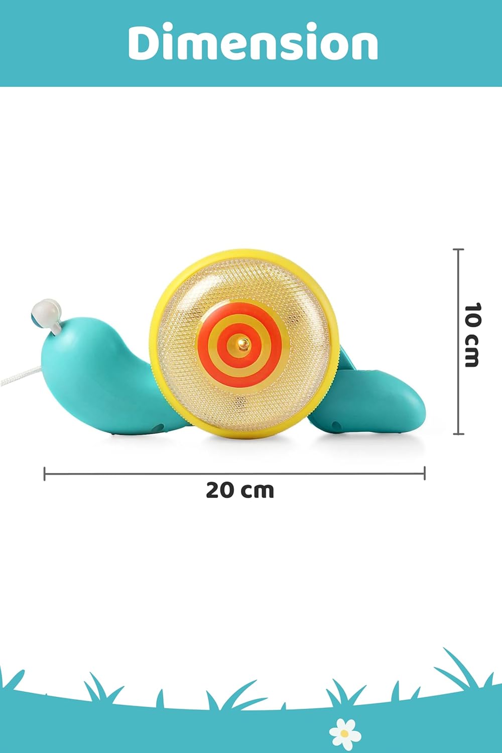 Webby Crawling Snail Baby Toy | Pull Along Toy | Cute Snail with Music and Light | Wiggle Motion Play Toy for Kids
