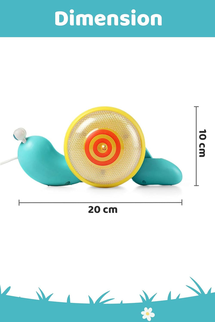 Webby Crawling Snail Baby Toy | Pull Along Toy | Cute Snail with Music and Light | Wiggle Motion Play Toy for Kids