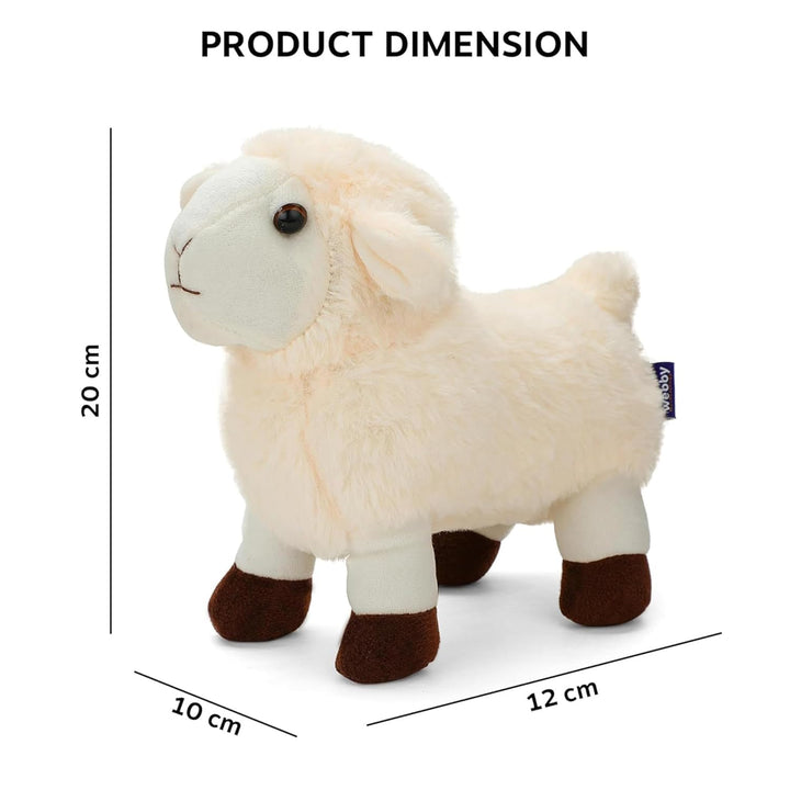 Webby Plush Adorable Standing Sheep Soft Toys for Kids (20 CM)