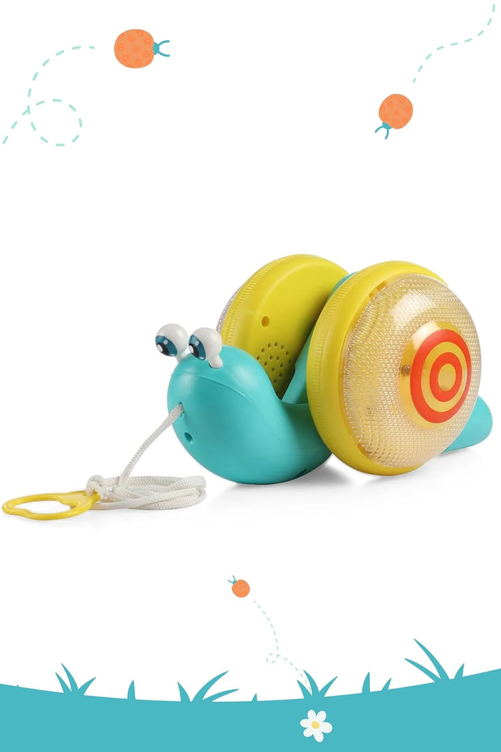 Webby Crawling Snail Baby Toy | Pull Along Toy | Cute Snail with Music and Light | Wiggle Motion Play Toy for Kids