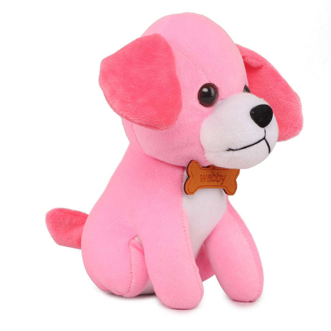 Webby Combo of 3 Plush (White Dalmatian, Pink and Brownie Dog) Soft Toys, Teddy Bear for Kids