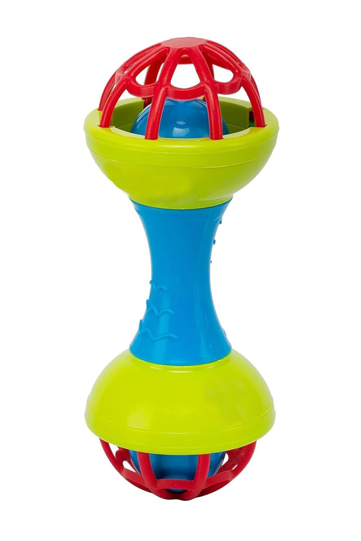 Webby Baby Rattle Ball and Dumbbell Set | Attractive Colourful Play Set | Baby Rattle | Grasp and Shake Toy for Kids