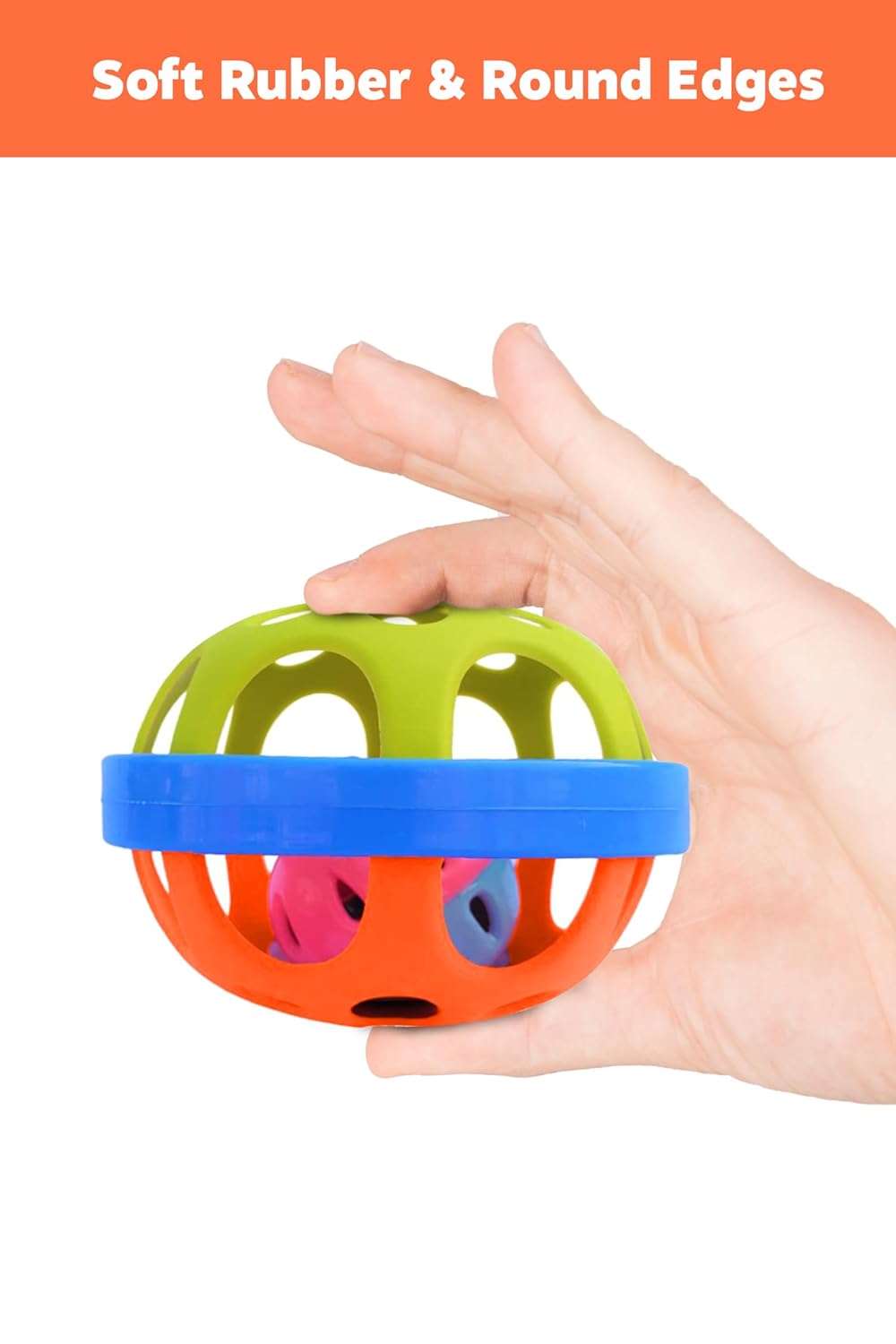 Webby Baby Rattle Ball and Dumbbell Set | Attractive Colourful Play Set | Baby Rattle | Grasp and Shake Toy for Kids