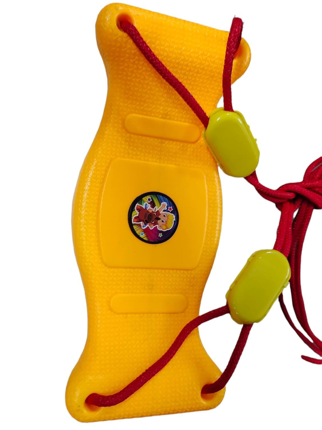 Webby Hanging Plastic Swing | Indoor and Outdoor Playing Jhula with Hand Grip for Kids (Yellow)