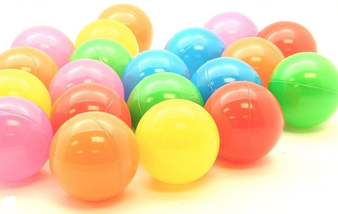 Webby Colourful Large Big Size Plastic Pool Fun Ball for Kids 7Cm Balls (Pack of 36) - Multicolor