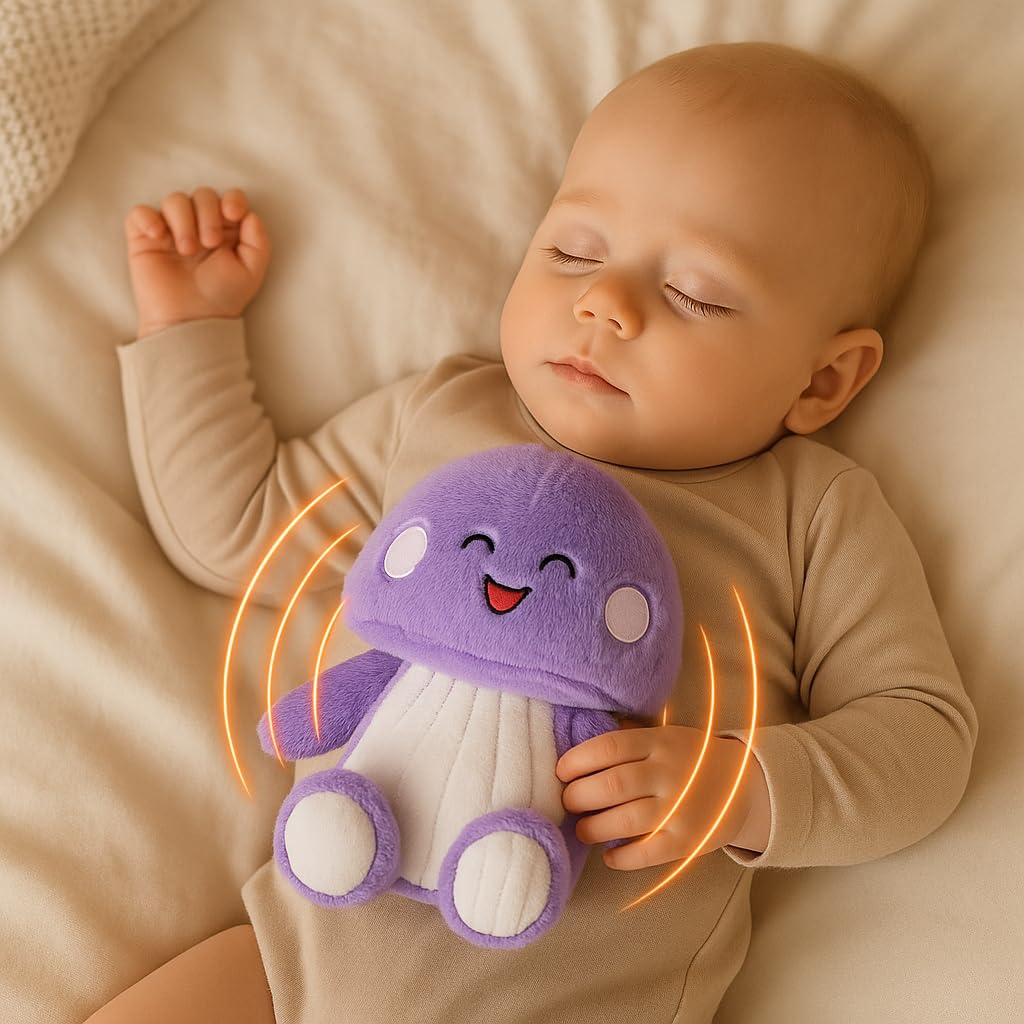 Webby Plush Mushroom Warm Soft Toy | Microwavable for Warmth | Microwavable Soft Toy | Lavender-Scented | Stress Relief Stuffed Toys for Toddler, Kids and Adults (Purple)