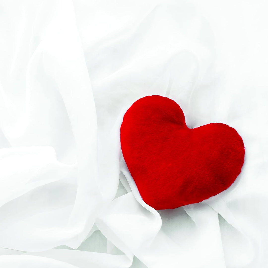 Webby Plush Heart Shape Cushion Stuffed Pillow - 30 CM (Red)