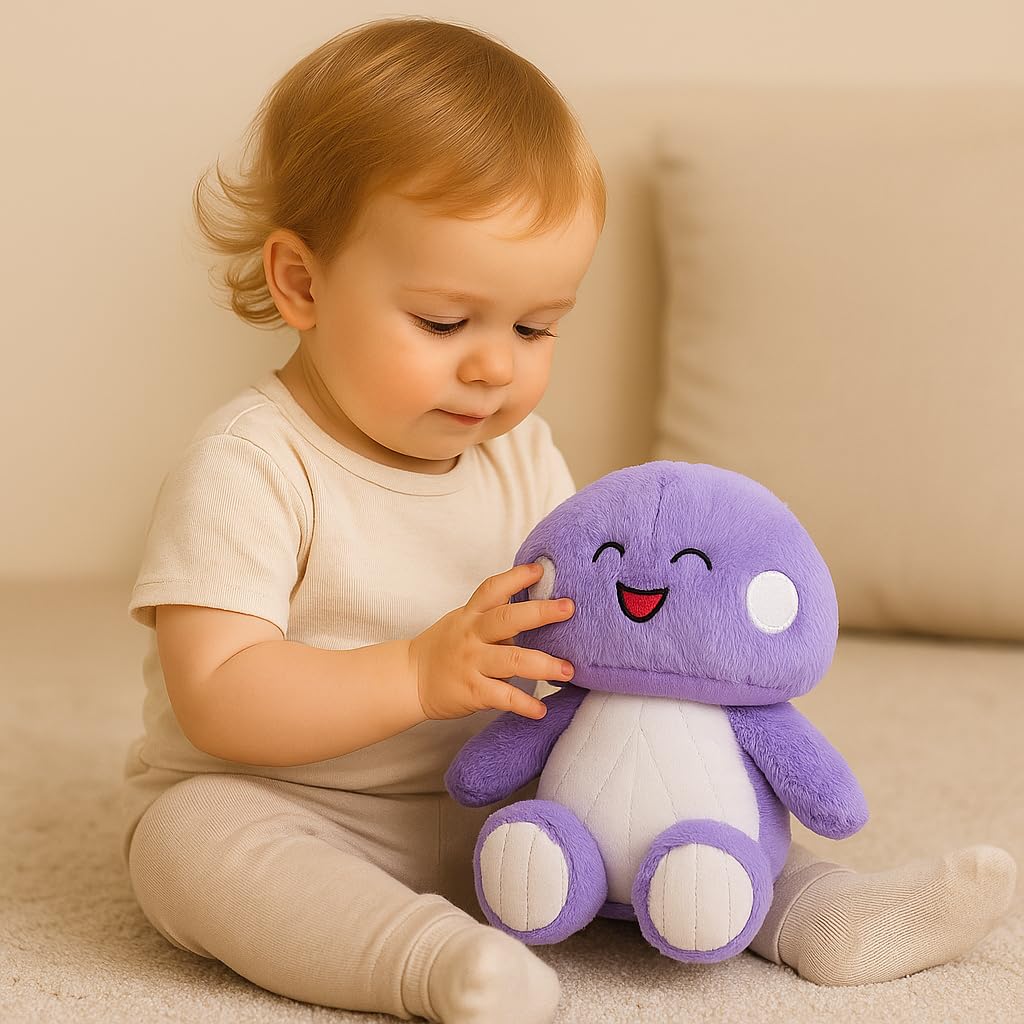 Webby Plush Mushroom Warm Soft Toy | Microwavable for Warmth | Microwavable Soft Toy | Lavender-Scented | Stress Relief Stuffed Toys for Toddler, Kids and Adults (Purple)