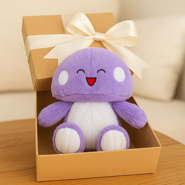 Webby Plush Mushroom Warm Soft Toy | Microwavable for Warmth | Microwavable Soft Toy | Lavender-Scented | Stress Relief Stuffed Toys for Toddler, Kids and Adults (Purple)
