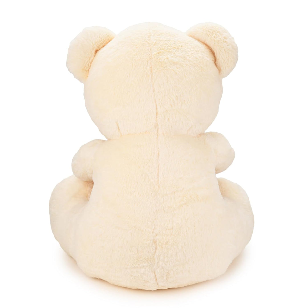 Webby Plush Huggable Teddy Bear with Heart Soft Toys 30 CM (Beige)