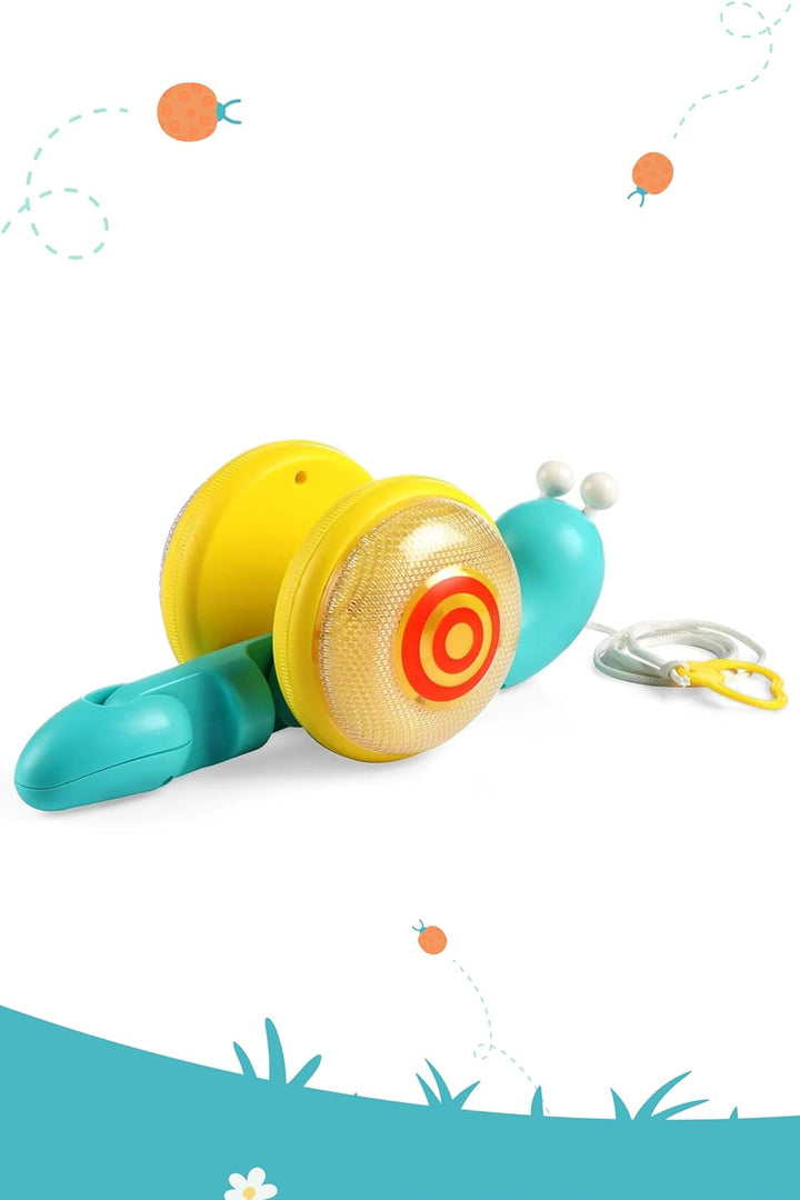 Webby Crawling Snail Baby Toy | Pull Along Toy | Cute Snail with Music and Light | Wiggle Motion Play Toy for Kids