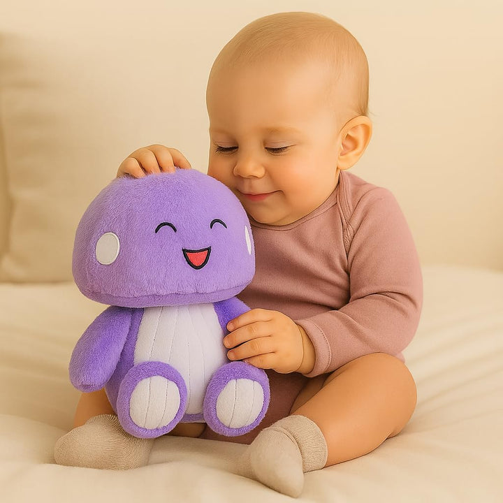 Webby Plush Mushroom Warm Soft Toy | Microwavable for Warmth | Microwavable Soft Toy | Lavender-Scented | Stress Relief Stuffed Toys for Toddler, Kids and Adults (Purple)