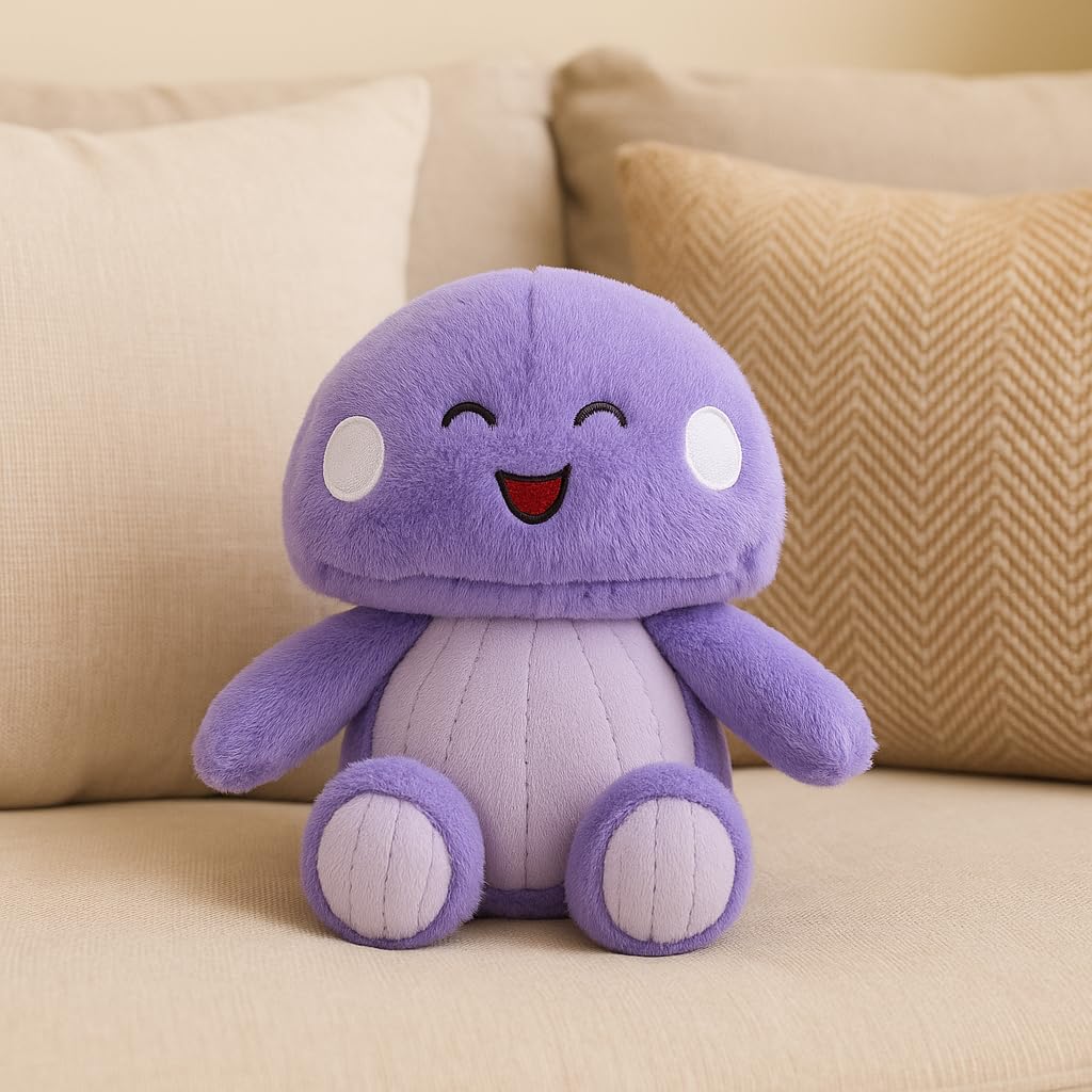 Webby Plush Mushroom Warm Soft Toy | Microwavable for Warmth | Microwavable Soft Toy | Lavender-Scented | Stress Relief Stuffed Toys for Toddler, Kids and Adults (Purple)