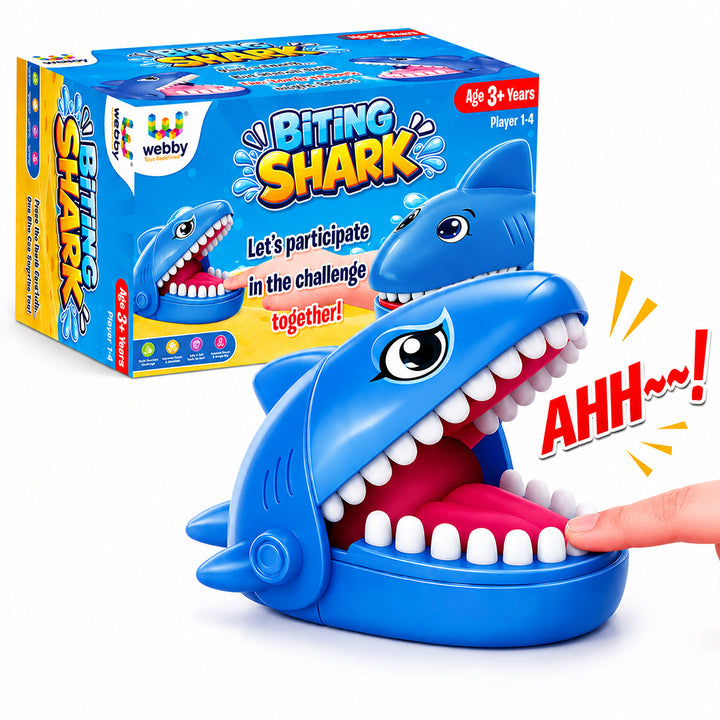 Webby Biting Shark Game for Kids | Ages 3+ Years, 1-4 Players, No Batteries Required