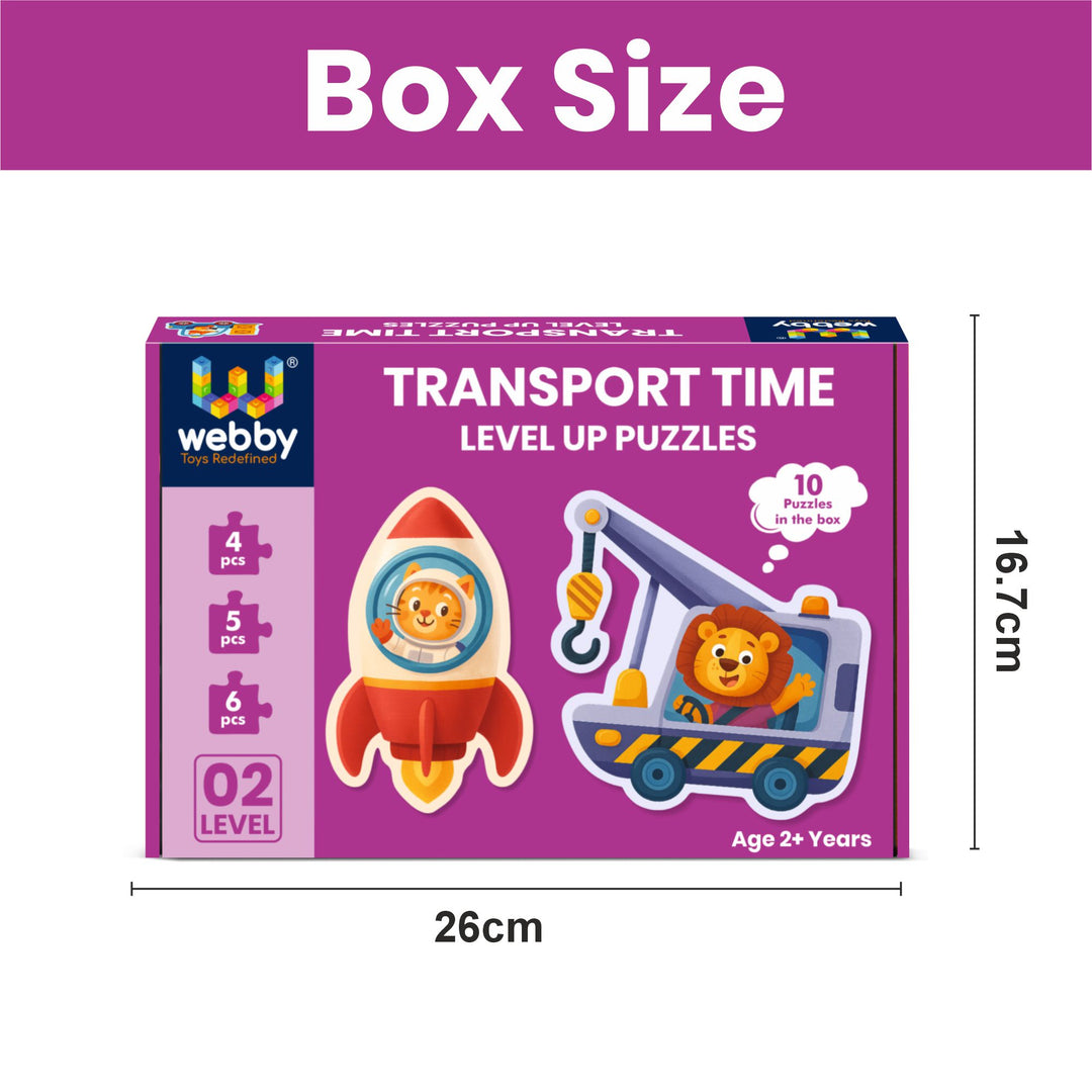 Webby Transport Time Level Up Jigsaw Puzzles for Kids