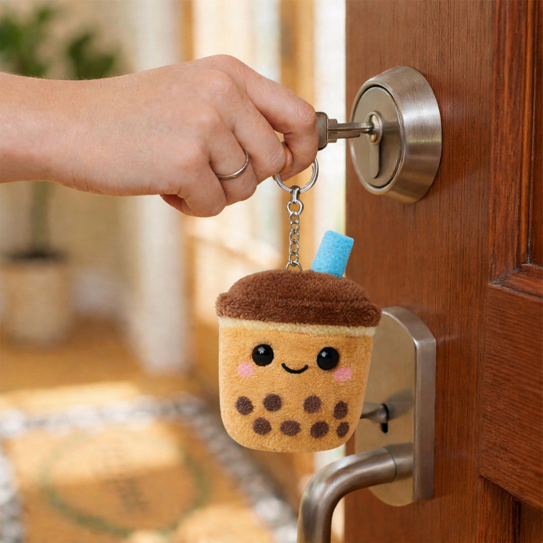 Webby Plush Boba Tea Soft Toy with Keychain for Boys, Girls and Adults - 1 Piece