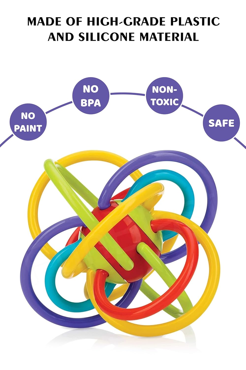 Webby Teether Rings with Rattle Sound Toys for New Born Baby