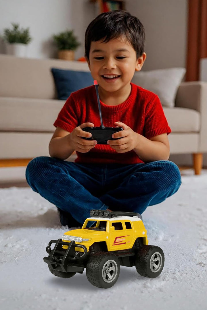 Webby Off-Road Remote Control Monster Truck for Boys | Multi-Direction Control | Birthday Gift for Boys & Girls | RC Car with Rechargeable Battery and USB Cable (Yellow)
