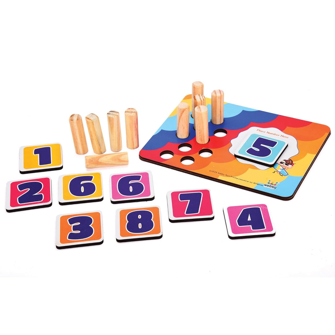 Webby Wooden Number Box Montessori Educational Kit for Kids