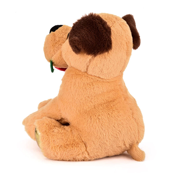 Webby Plush Adorable Sitting Dog with Rose Soft Toys for Kids and Adult 30 cm (Beige)