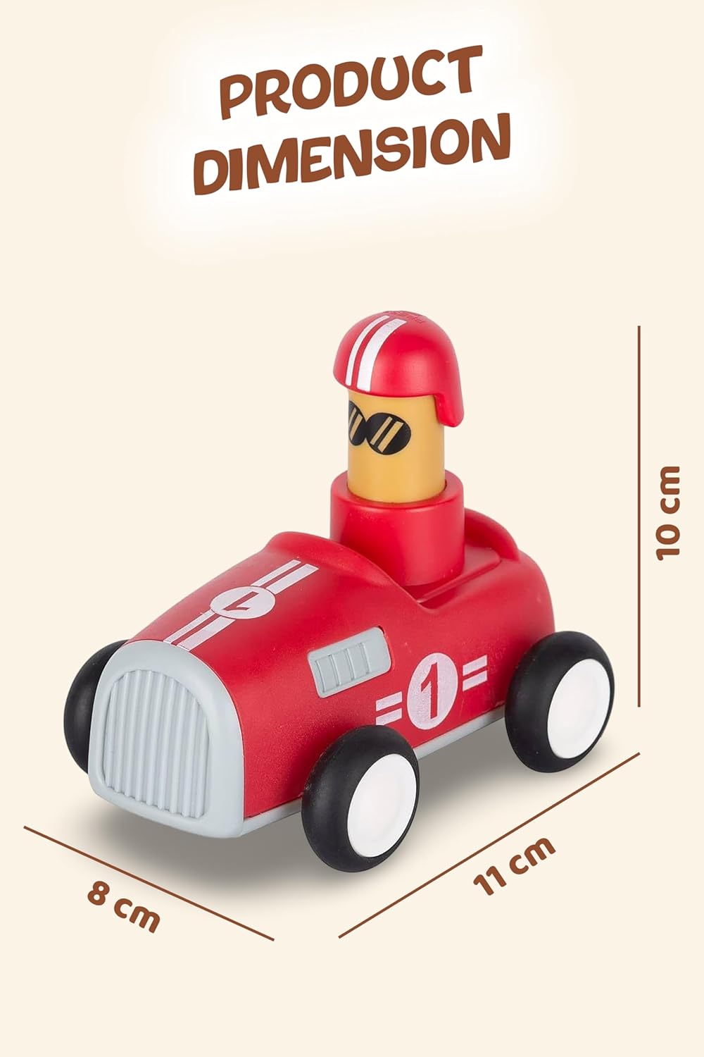 Webby Push and Go Racing Car | Friction Power Vehicles | Kids Play Set | Fun Vehicle | Baby's First Car | Push Along Toy for Kids