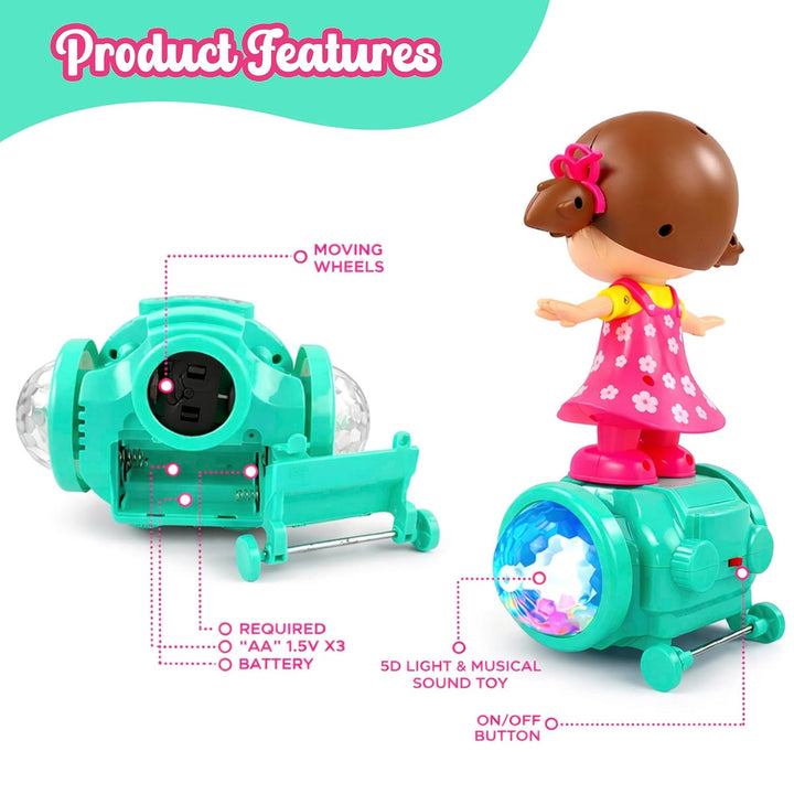 Webby Dancing Girl Musical Toy with Lights