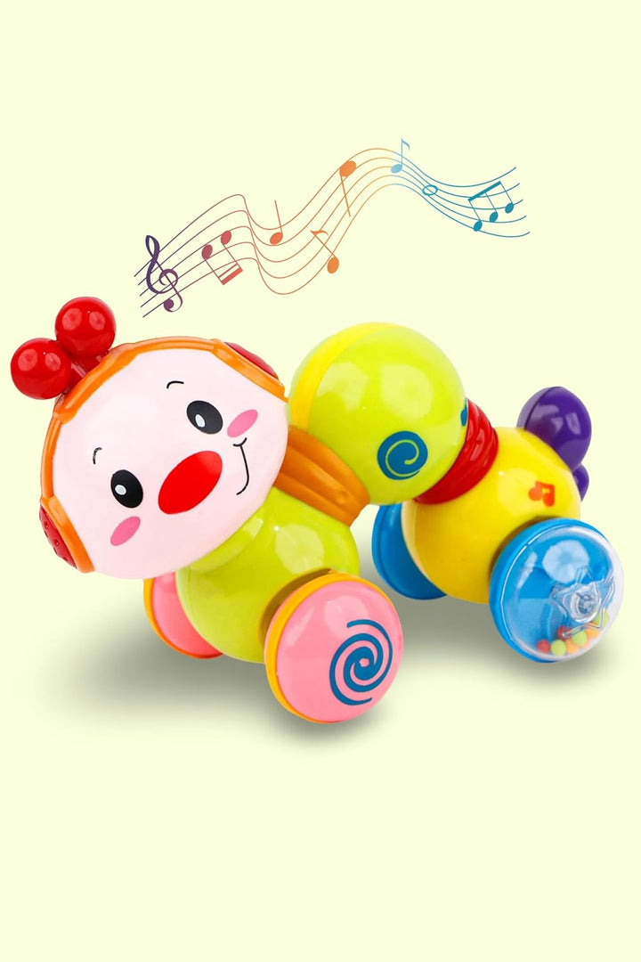Webby Press and Go Wiggle Worm | Baby Toy | Crawling with Music and Light | Musical Toy for Kids