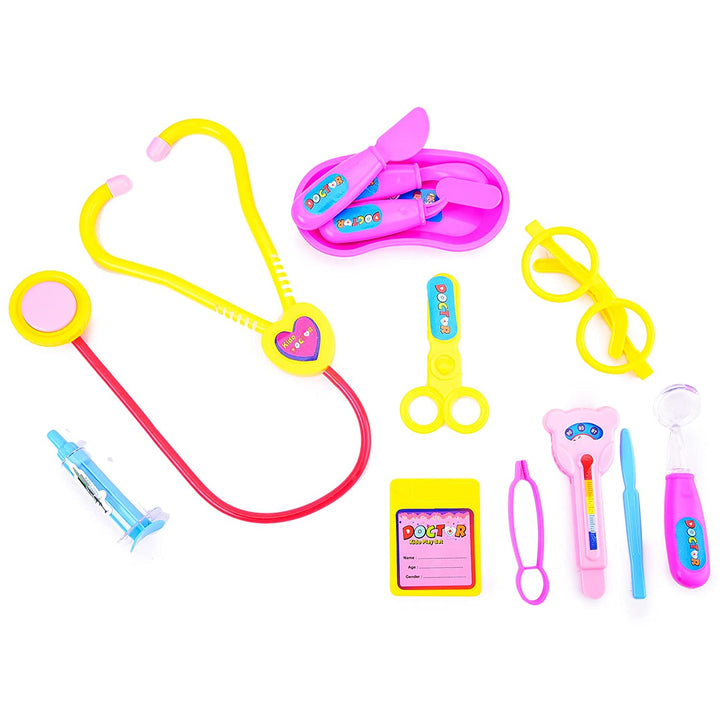 Webby Doctor Play Set with Foldable Suitcase, Compact Medical Accessories Pretend Play