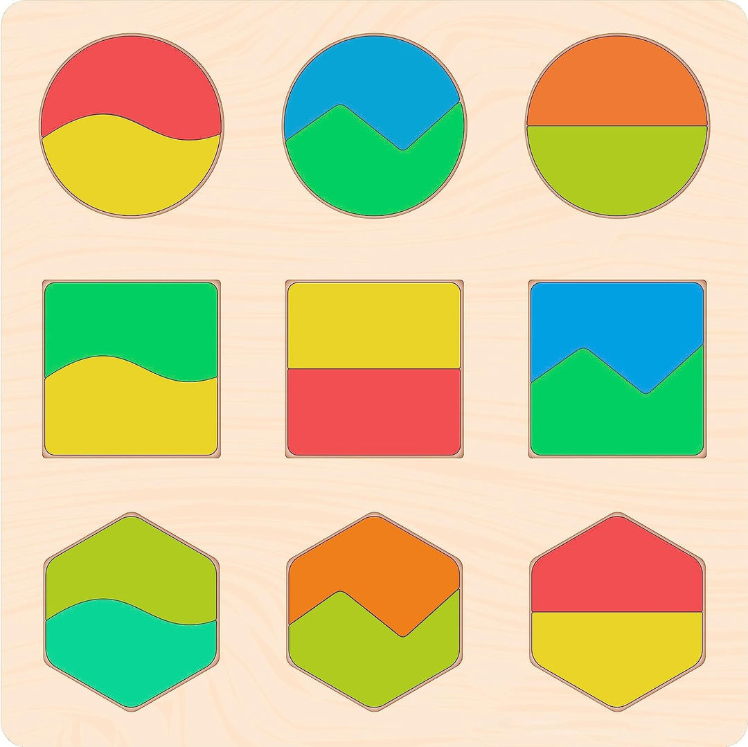 Webby Wooden Color and Shape Sorting Learning Puzzle