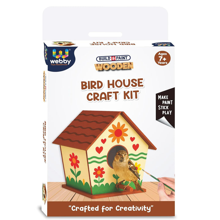 Webby Wooden DIY Paint Bird House Art and Craft Toy