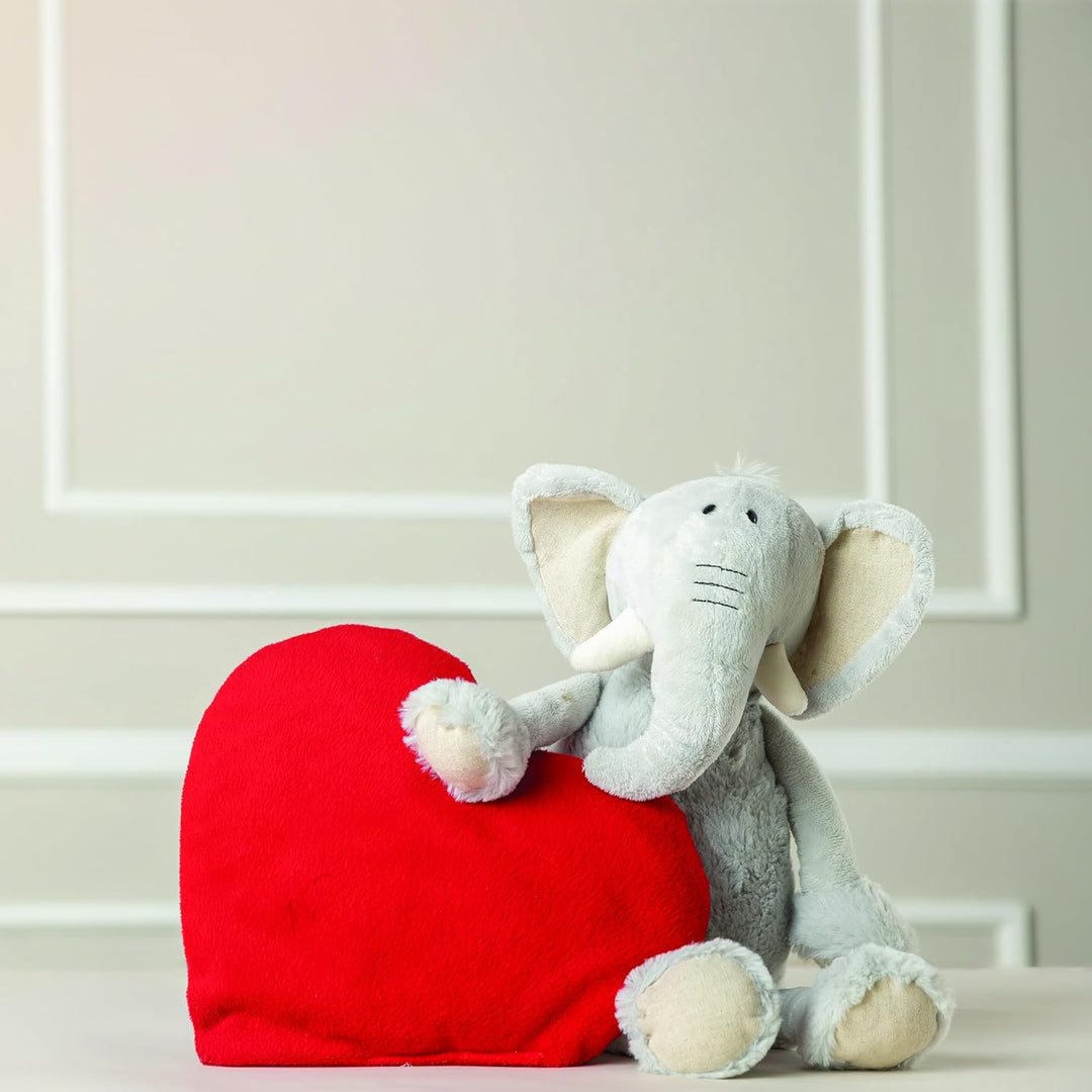 Webby Plush Heart Shape Cushion Stuffed Pillow - 30 CM (Red)