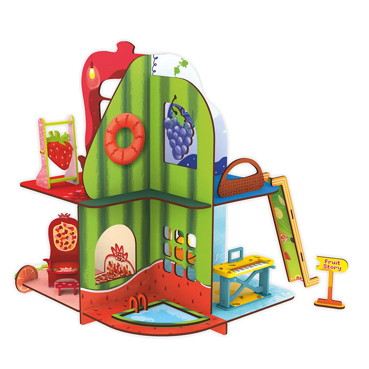 Webby Fruit Themed Double Storey Dollhouse for Girls and Boys