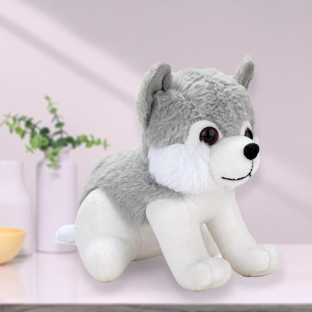 Webby Plush Husky Soft Toys for Kids Small, 20 CM (Gray)