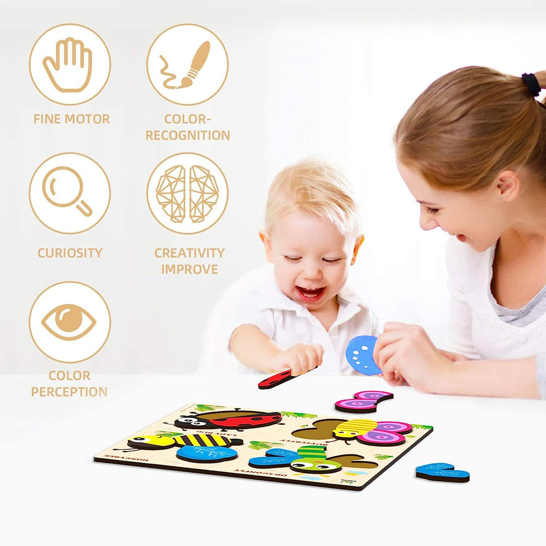 Webby Learning Insects Wooden Puzzle