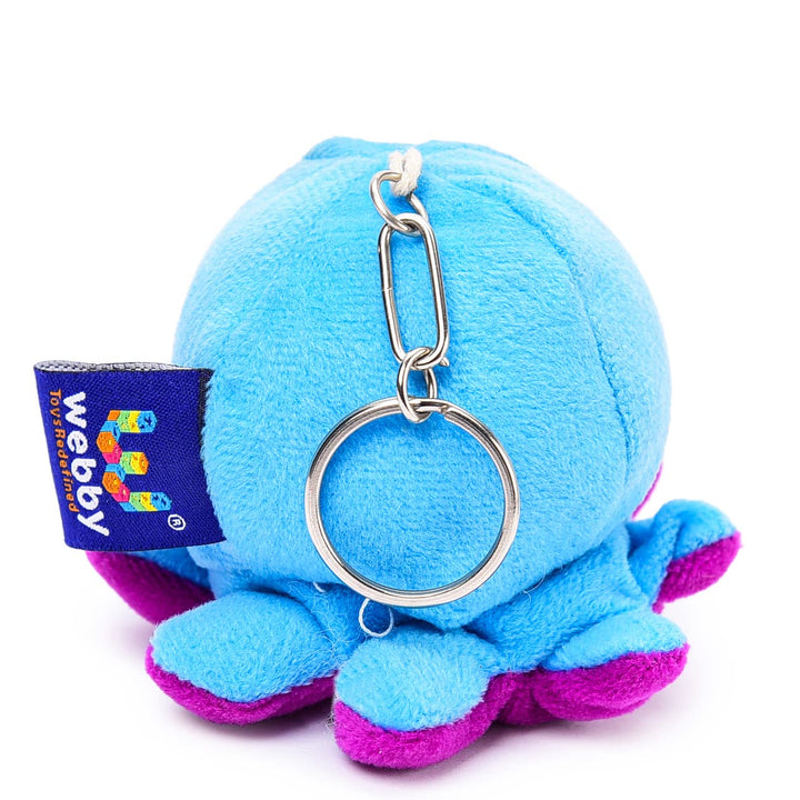 Webby Combo of Plush Keychain Octopus and Sitting Dog Soft Toys | Cute Stuffed Animal Keychains Set for Kids and Adults (Set of 2)