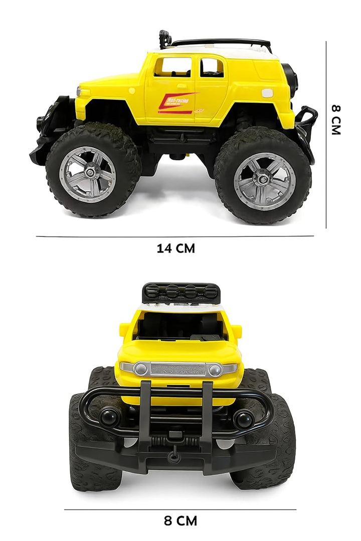 Webby Off-Road Remote Control Monster Truck for Boys | Multi-Direction Control | Birthday Gift for Boys & Girls | RC Car with Rechargeable Battery and USB Cable (Yellow)