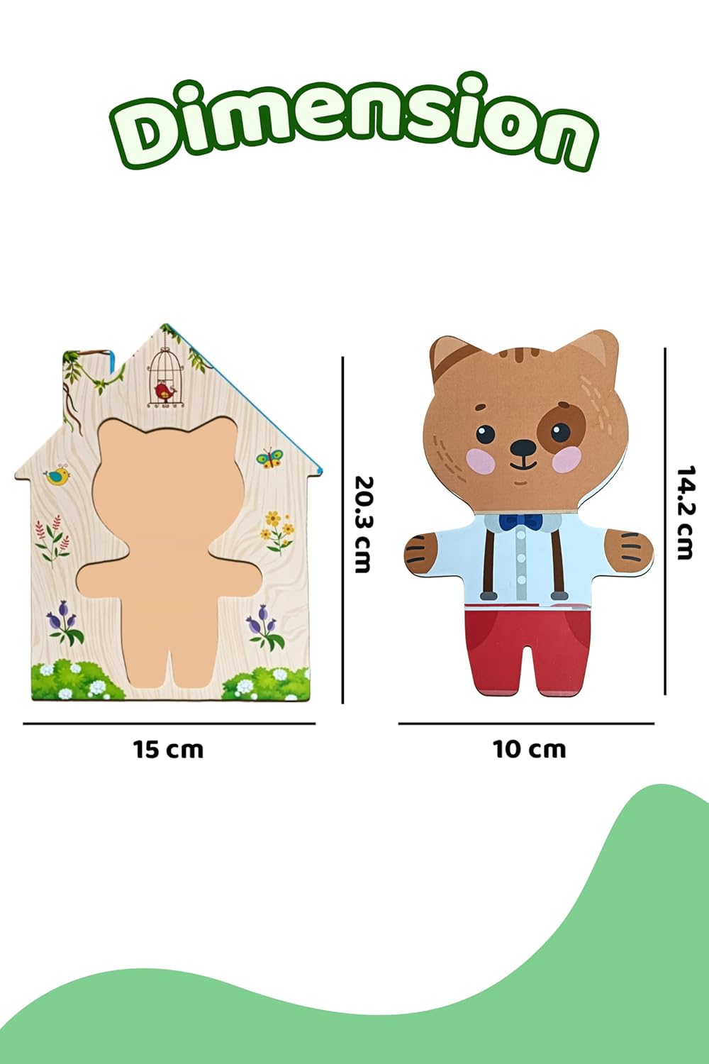Webby Wooden Animal Dress-Up Puzzle Box | Mix and Match Outfits | Pretend Play Toy | Creative Educational Game for Montessori and Preschool Kids | Birthday Gift for Boys & Girls