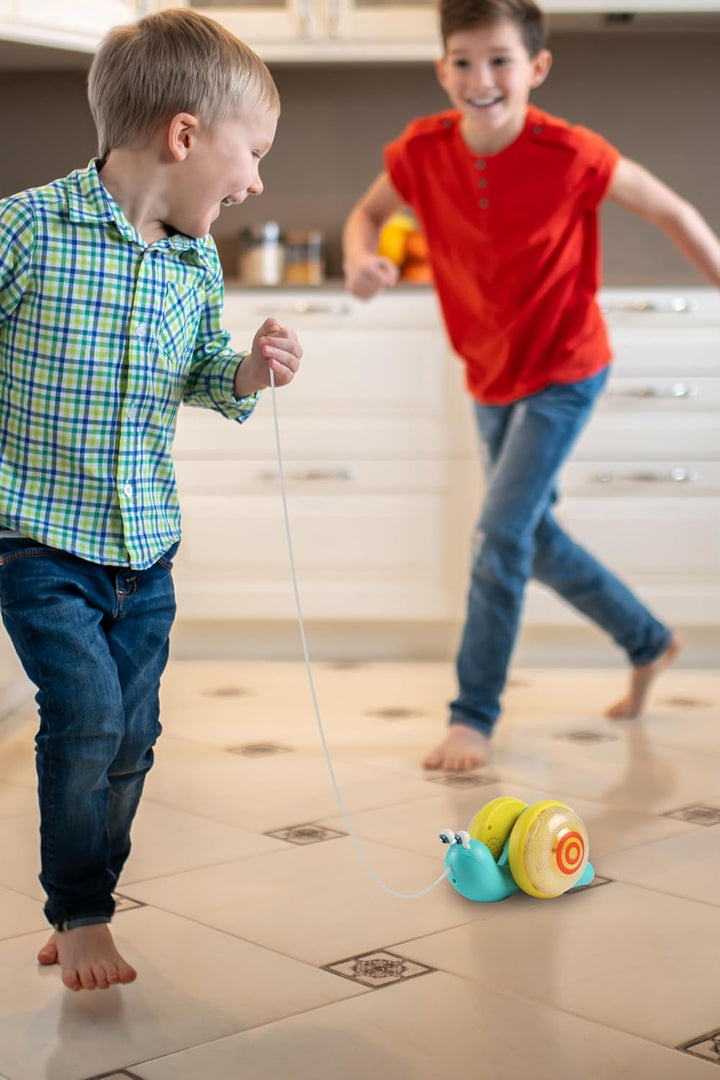 Webby Crawling Snail Baby Toy | Pull Along Toy | Cute Snail with Music and Light | Wiggle Motion Play Toy for Kids