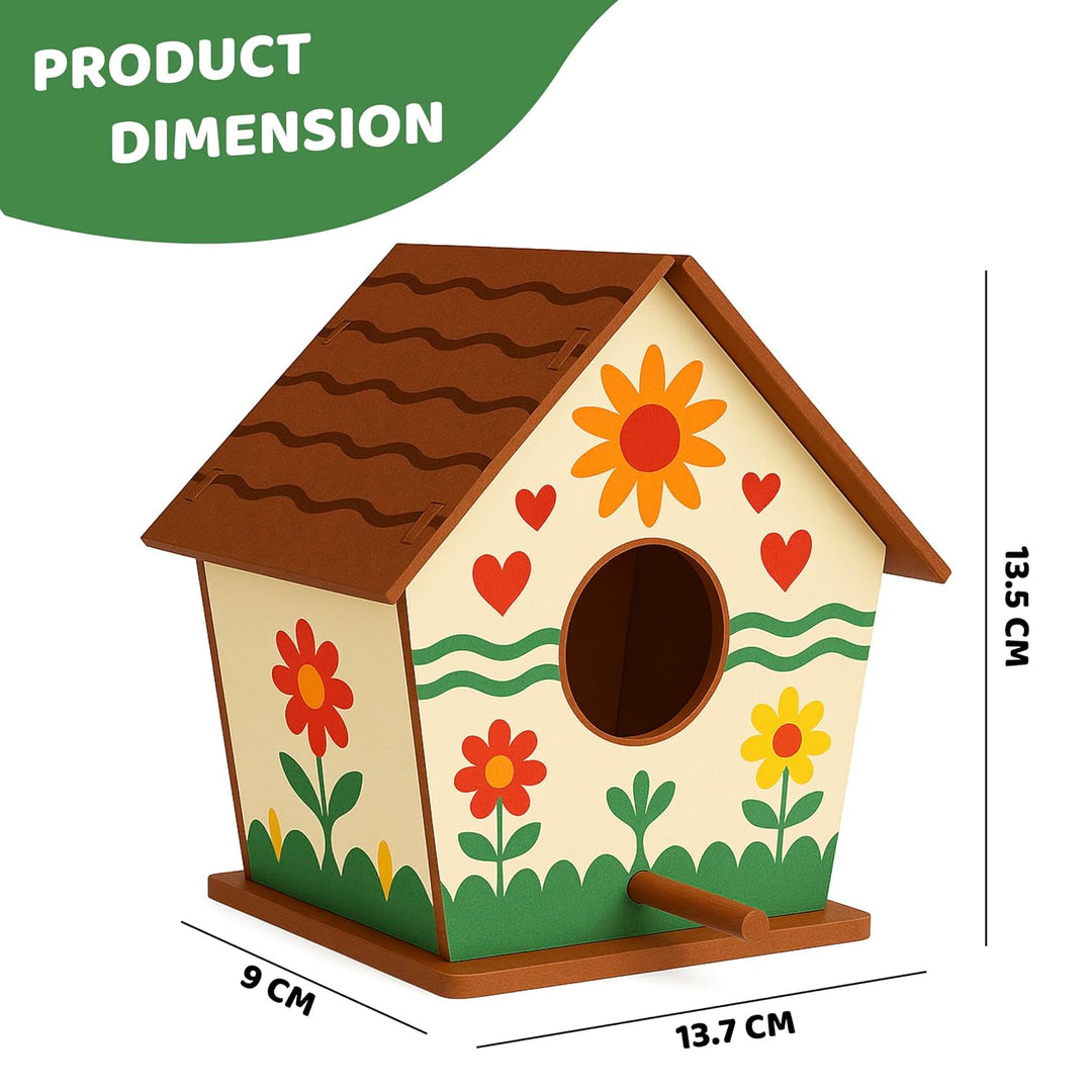 Webby Wooden DIY Paint Bird House Art and Craft Toy