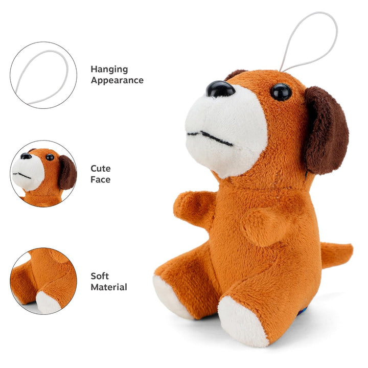 Webby Combo of Plush Keychain Octopus and Sitting Dog Soft Toys | Cute Stuffed Animal Keychains Set for Kids and Adults (Set of 2)
