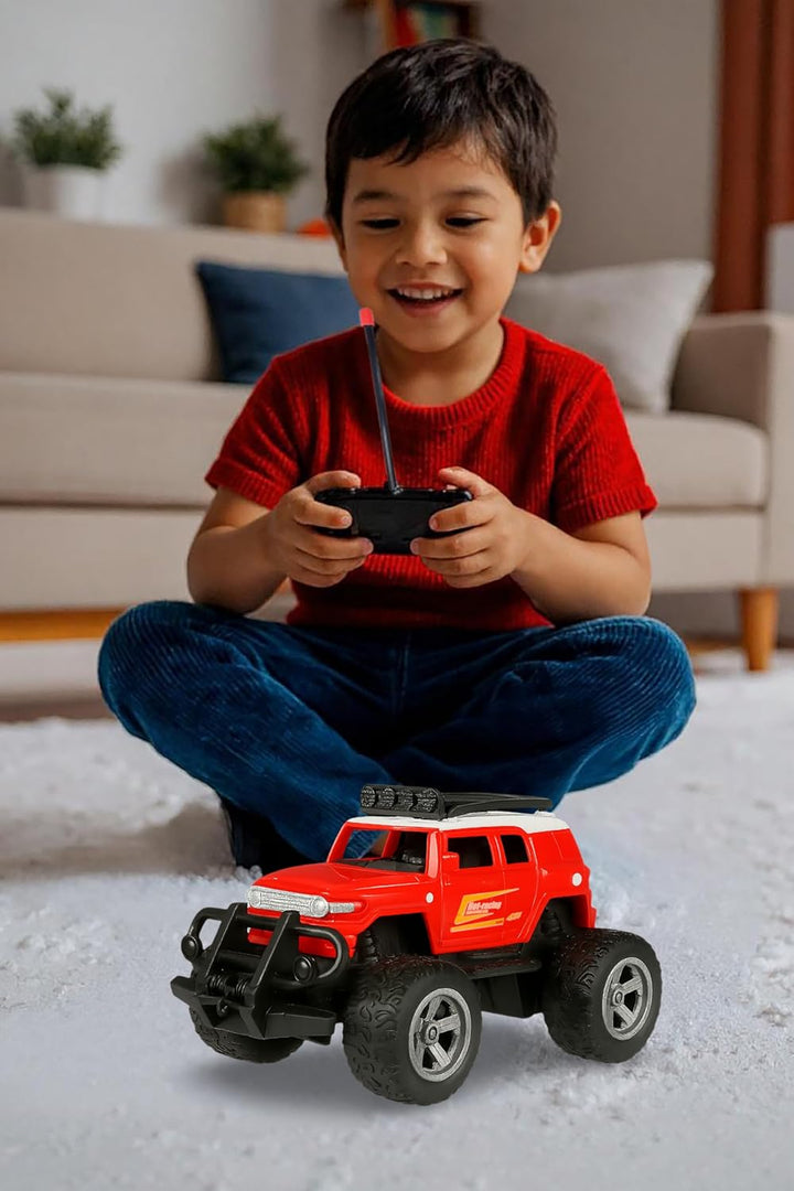 Webby Off-Road Remote Control Monster Truck for Boys | Multi-Direction Control | Birthday Gift for Boys and Girls | RC Car with Rechargeable Battery USB Cable (Red), 3+ Years