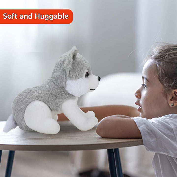 Webby Plush Husky Soft Toys for Kids Small, 20 CM (Gray)