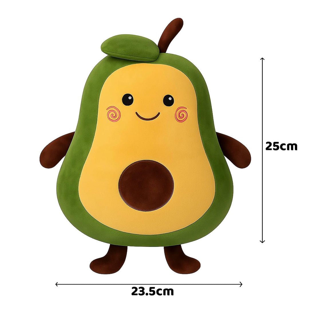 Webby Cute Avocado Plush Soft Toy | Huggable Kids Room Decor | Birthday Gift | Stuffed Toy with Adorable Face for Kids and Adults