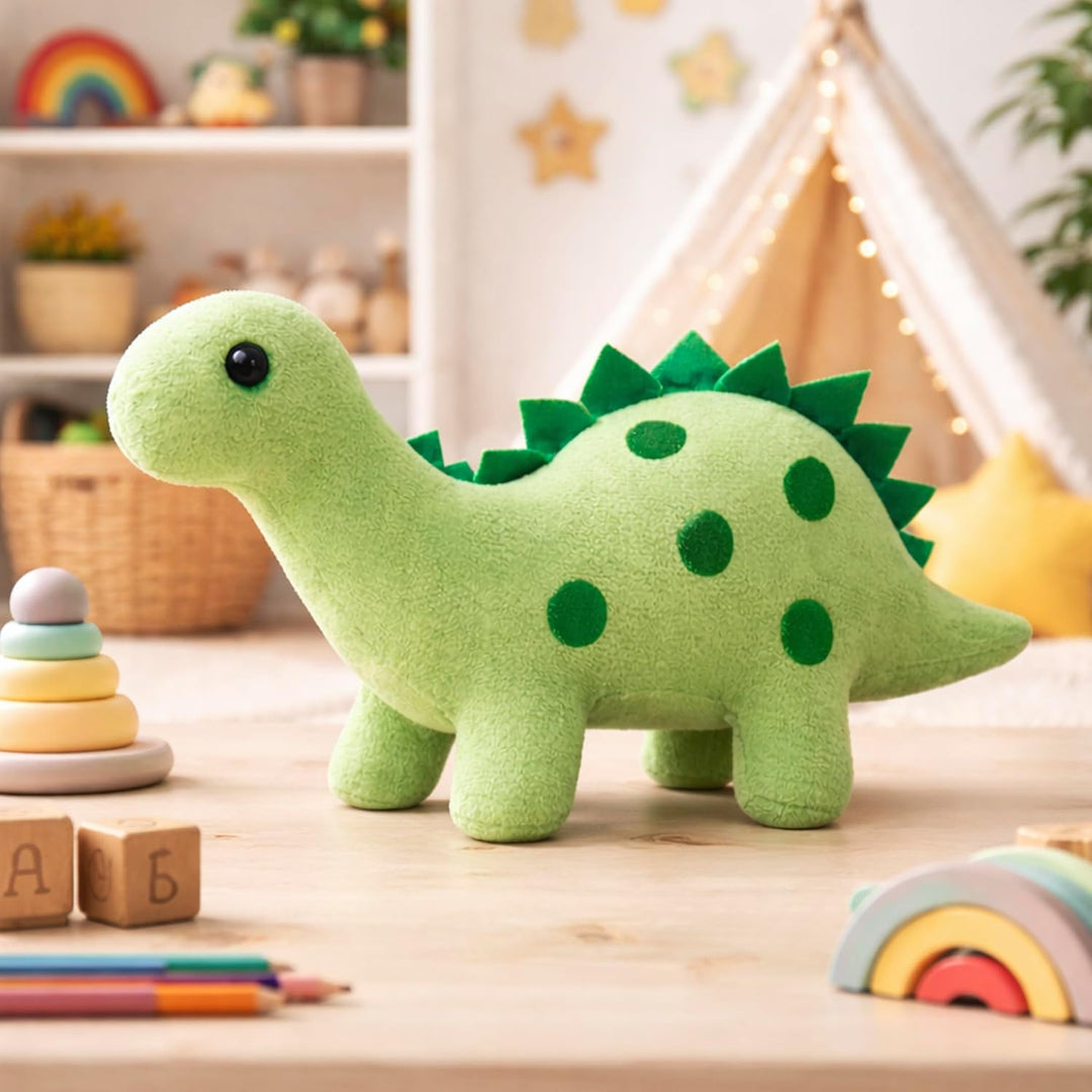 Webby Plush Green Dinosaur Soft Toy for Kids