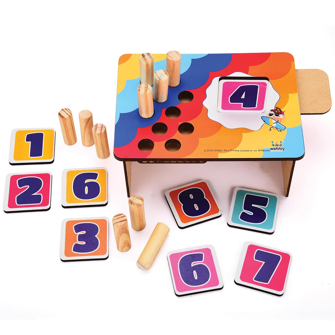 Webby Wooden Number Box Montessori Educational Kit for Kids