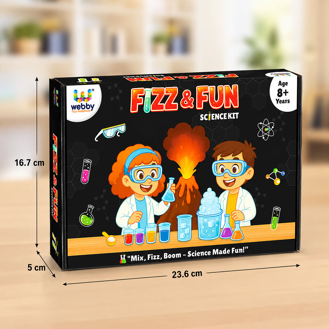 Webby DIY Fizz and Fun Chemistry Kit for Kids | My First Science Experiment Kit | Birthday Gift | Educational Learning Toy for 8+ Years Boys and Girls