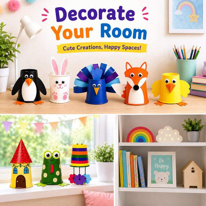 Webby DIY Art and Craft Paper Cup Making and Painting