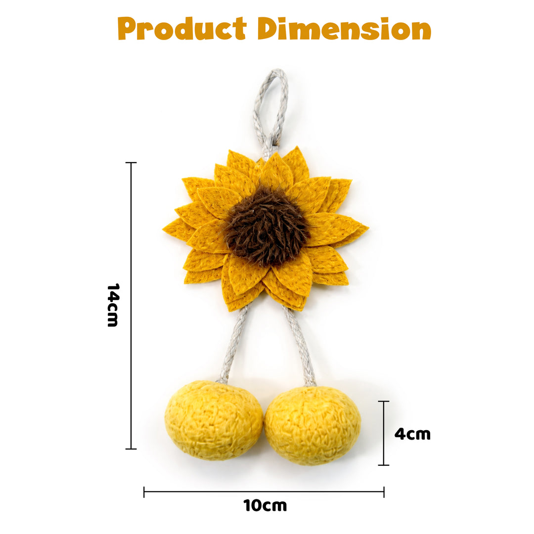 Webby Plush Keychain Sunflower Soft Toy | Stuffed Animal for Kids and Adults - 1 Piece