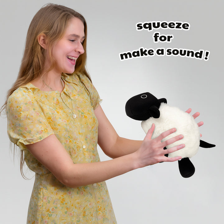 Webby Plush Adorable Sheep Soft Toys with Squeaker Sound | Stuffed Animals | Ideal Gift for New Born Kids