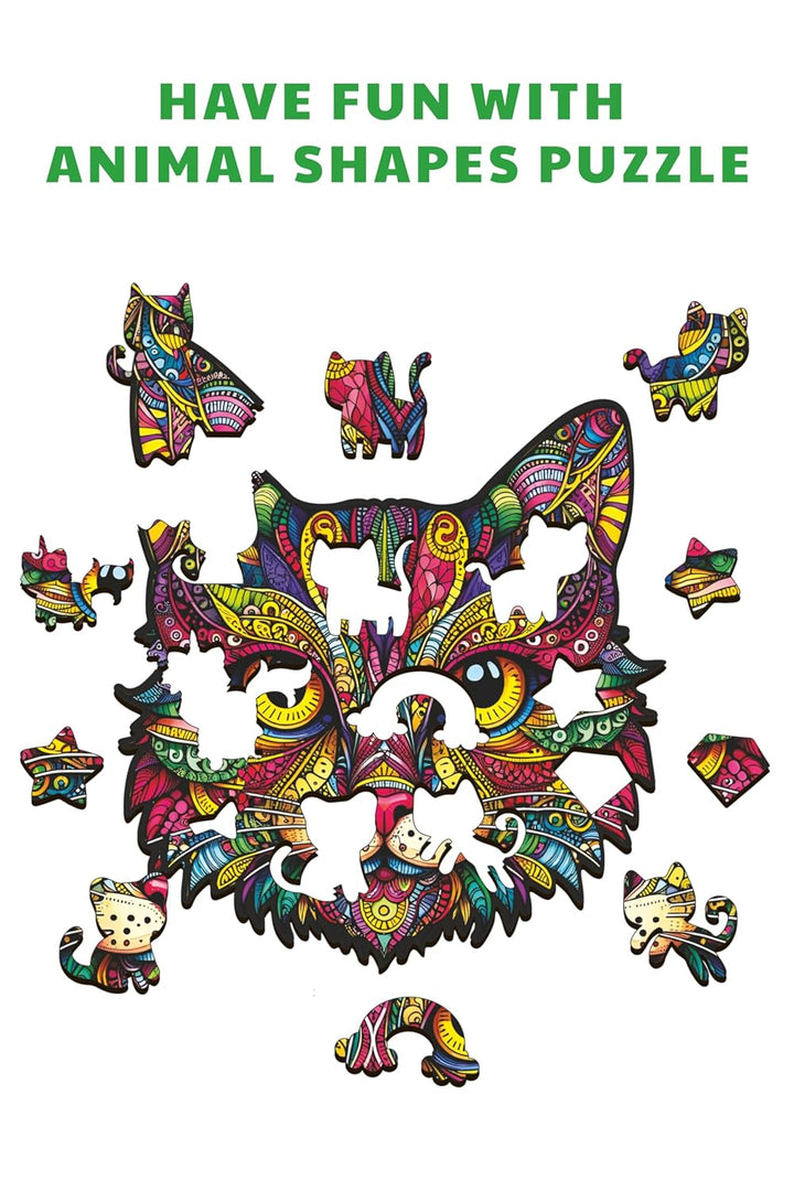 Webby Cat Jigsaw Puzzle | Majestic Colorful Animal toy (25 pieces)